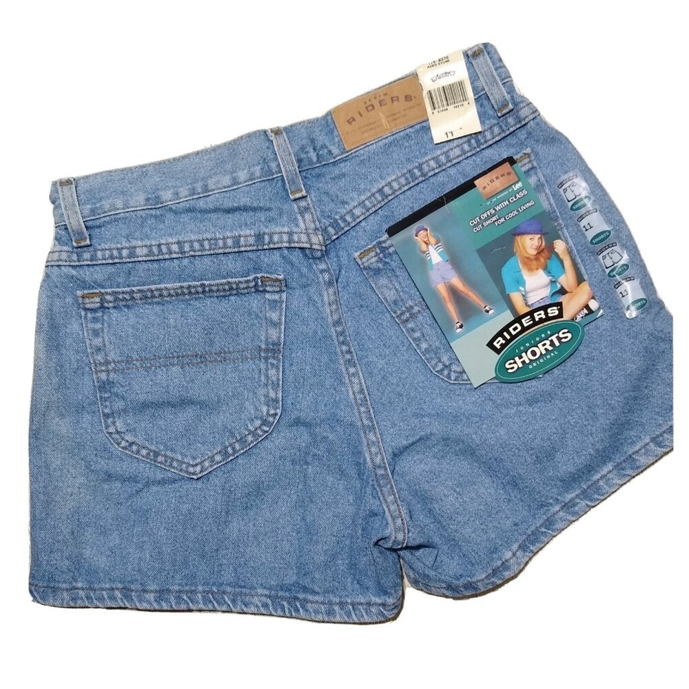 Riders Vintage Denim Shorts High Waist Button Fly Size 11  NWT Mom Jean Cut Offs